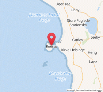 Map of Reersø, Zealand
