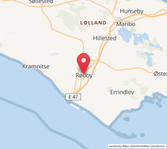 Map of Rødby, Zealand