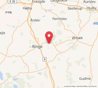 Map of Ryslinge, South Denmark
