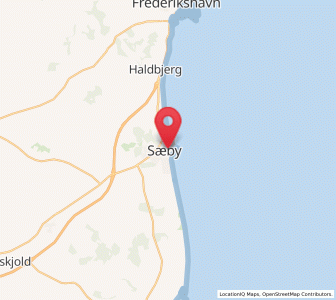 Map of Sæby, North Denmark