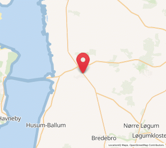 Map of Skaerbaek, South Denmark