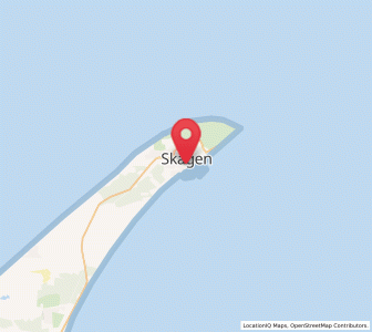 Map of Skagen, North Denmark