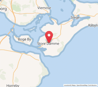 Map of Store Damme, Zealand