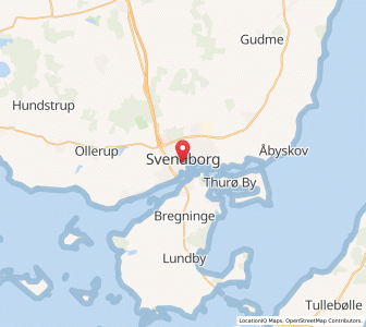 Map of Svendborg, South Denmark