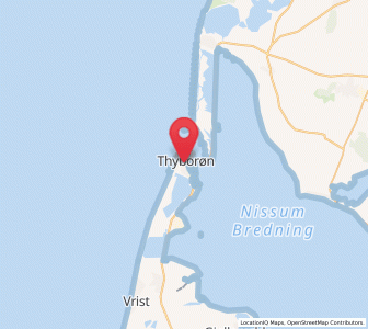 Map of Thyborøn, Central Jutland