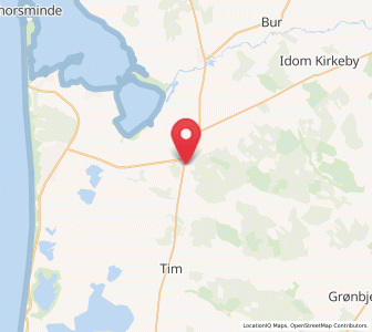 Map of Ulfborg, Central Jutland