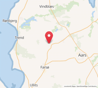 Map of Vester Hornum, North Denmark