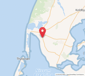 Map of Vestervig, North Denmark