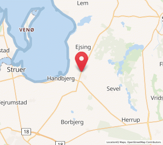 Map of Vinderup, Central Jutland