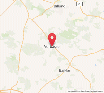 Map of Vorbasse, South Denmark
