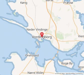 Map of Vordingborg, Zealand