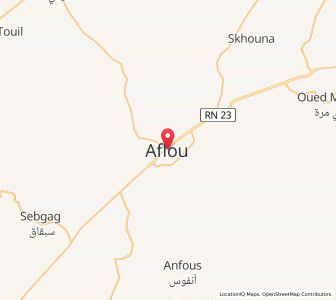 Carte : Aflou, Laghouat