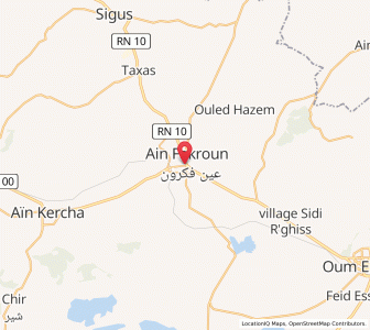 Carte : Aïn Fakroun, Oum El Bouaghi
