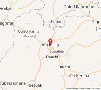 Carte : Aïn M’Lila, Oum El Bouaghi