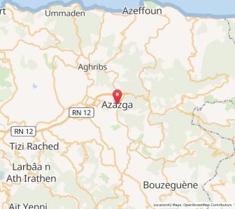 Carte : Azazga, Tizi Ouzou