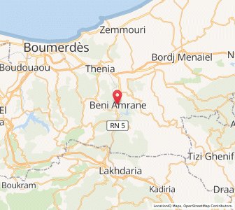 Carte : Beni Amrane, Boumerdès