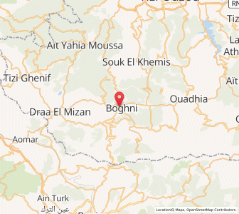 Carte : Boghni, Tizi Ouzou