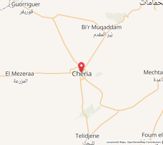 Carte : Cheria, Tébessa