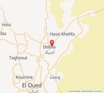 Carte : Debila, El Oued