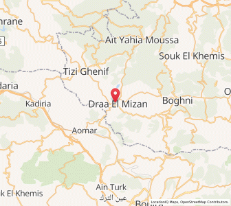 Carte : Draa el Mizan, Tizi Ouzou