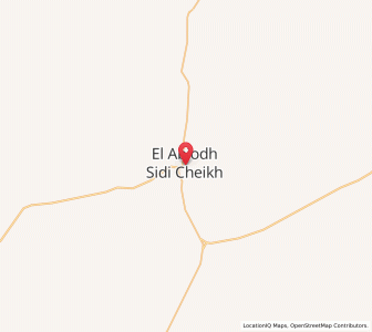 Carte : El Abiodh Sidi Cheikh, El Bayadh
