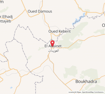 Carte : El Aouinet, Tébessa