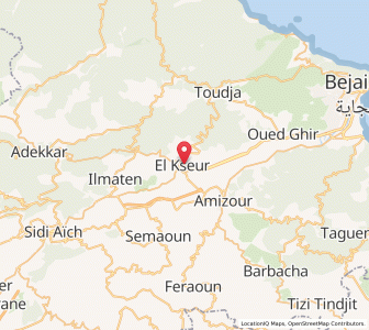 Carte : El Kseur, Béjaïa