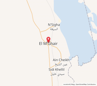 Carte : El Meghaier, El M’Ghair