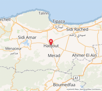 Carte : Hadjout, Tipaza