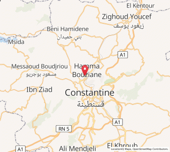 Carte : Hamma Bouziane, Constantine