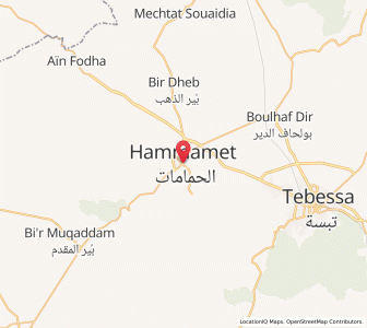 Carte : Hammamet, Tébessa