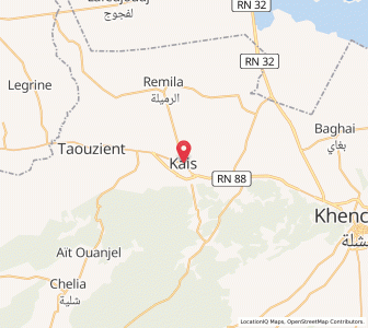 Carte : Kaïs, Khenchela