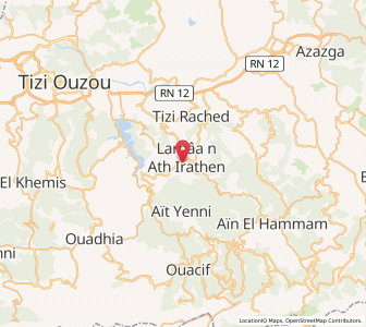 Carte : L’Arbaa Naït Irathen, Tizi Ouzou