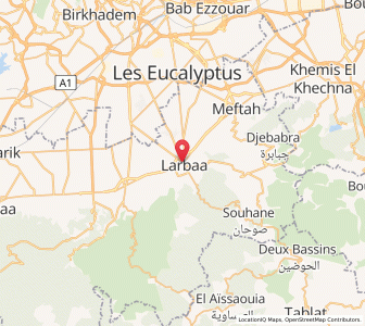 Carte : Larbaâ, Blida
