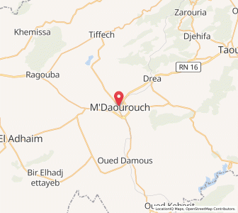 Carte : M’Daourouch, Souk Ahras