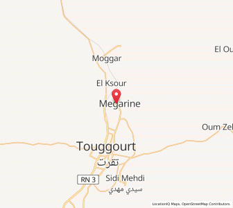 Carte : Megarine, Touggourt