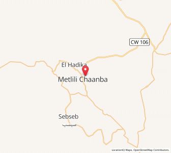 Carte : Metlili Chaamba, Ghardaïa