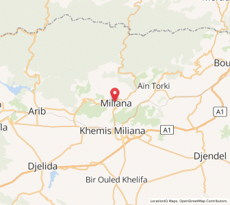 Carte : Miliana, Aïn Defla