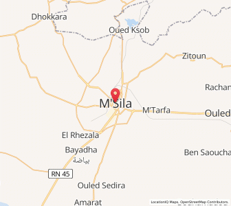 Carte : M’sila, M’Sila