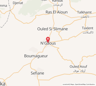 Carte : N’Gaous, Batna