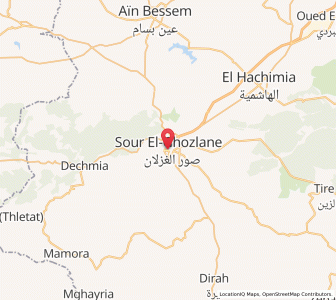 Carte : Sour el Ghozlane, Bouira