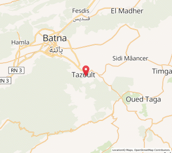 Carte : Tazoult-Lambese, Batna