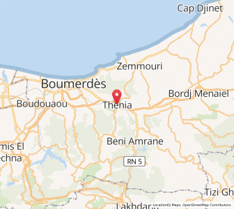 Carte : Thenia, Boumerdès