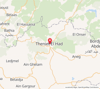 Carte : Theniet el Had, Tissemsilt