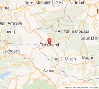 Carte : Tizi Gheniff, Tizi Ouzou
