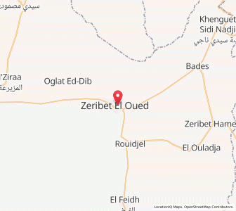 Carte : Zeribet el Oued, Biskra