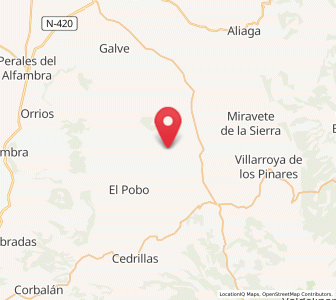 Map of Ababuj, Aragon