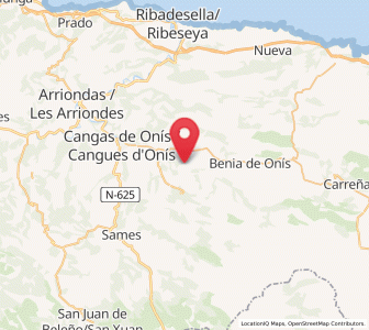 Map of Abamia, Asturias