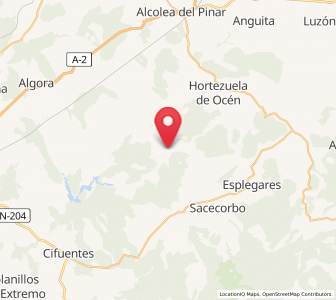 Map of Abánades, Castille-La Mancha