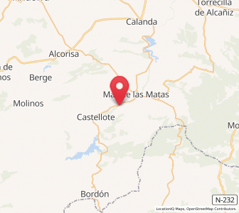 Map of Abenfigo, Aragon
